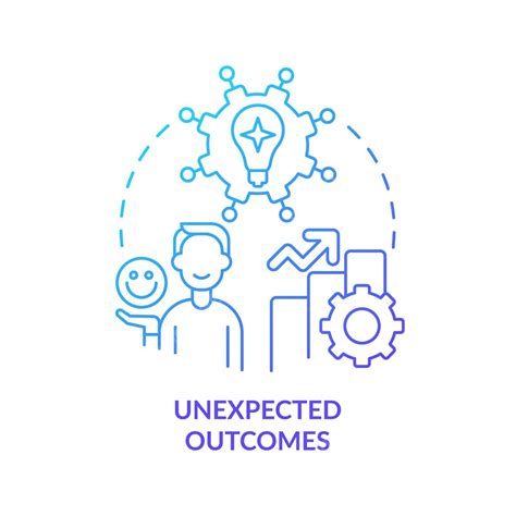 Unexpected Outcomes Blue Gradient Concept Icon Mindset Service Outcome Vector, Mindset, Service ...