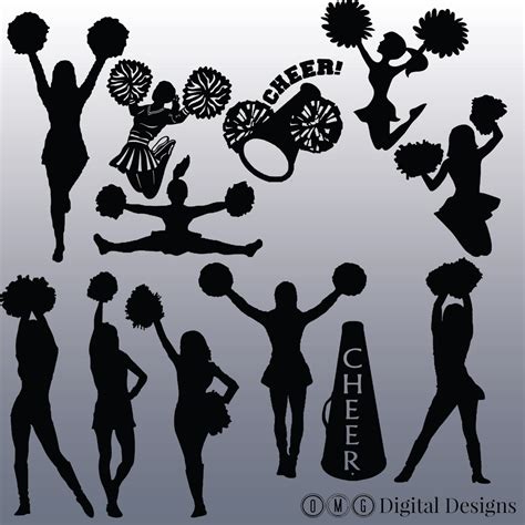 Cheerleading silhouette clip art clipartfest - Clipartix