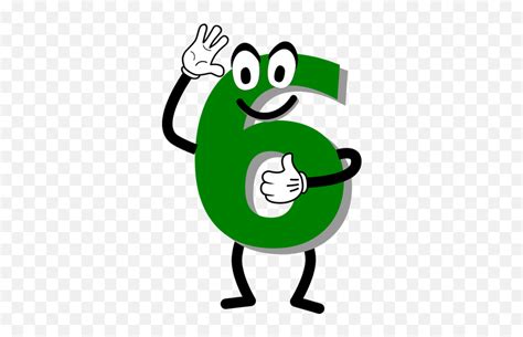 Happy Green 6 - Number 6 Clipart Emoji,Finger Guns Emoticon - free ...