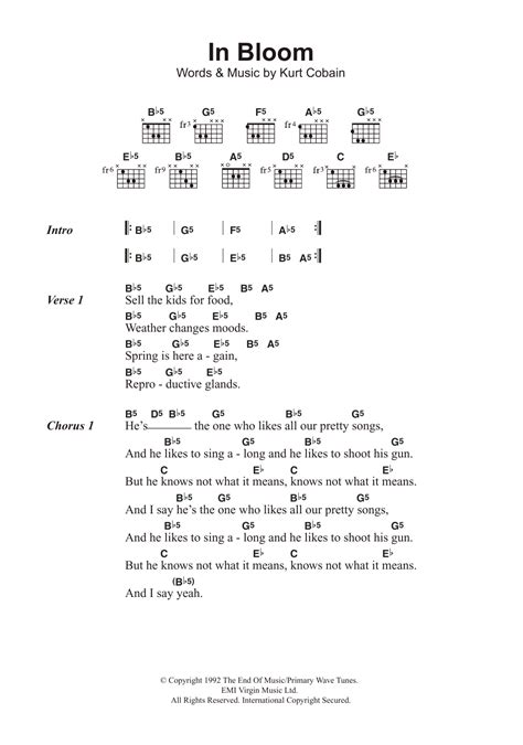 In Bloom by Nirvana - Guitar Chords/Lyrics - Guitar Instructor