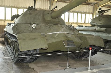 Experienced heavy tank IS-7 (Joseph Stalin-7) in the Museum of armored vehicles, Kubinka, Front ...