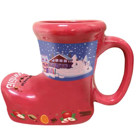 Ceramic Red Gluhwein Boot Mug | OktoberfestHaus