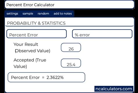 Percent Error Calculator