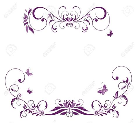 Violet Floral Border Royalty Free Cliparts, Vectors, And Stock ...