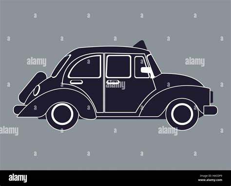 silhouette old taxi car side view Stock Vector Image & Art - Alamy