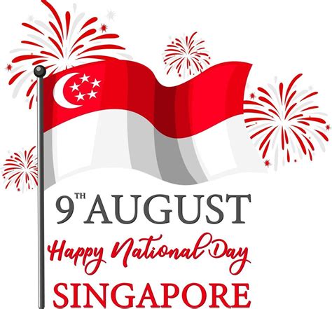 Singapore National Day banner with Singapore flag 2970574 Vector Art at Vecteezy