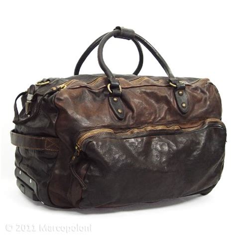 #Cheapest MARCONI – Rugged Italian Leather Rolling Duffel Bag ...