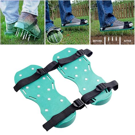 Heavy Duty Lawn Aerator Spiker Shoes, Garden Spike Exercise Sandals ...