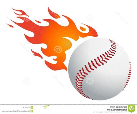 Flaming Baseball Vector at GetDrawings | Free download