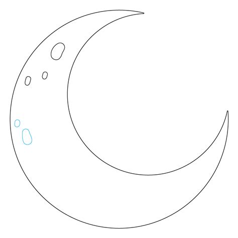 Simple Crescent Moon Drawing