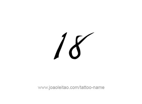 Eighteen-18 Number Tattoo Designs - Tattoos with Names