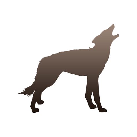 Howling Coyote Silhouette at GetDrawings | Free download