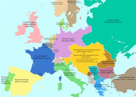 Official names of European countries in 1914. - Tumblr Pics