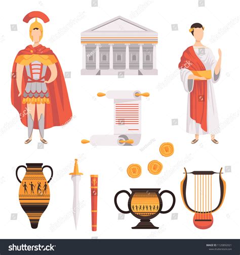 Traditional Symbols Ancient Roman Empire Set Stock Vector (Royalty Free) 1120892021 | Shutterstock