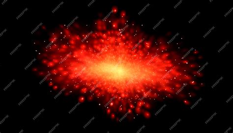 Premium AI Image | Red sparks isolated on a black background