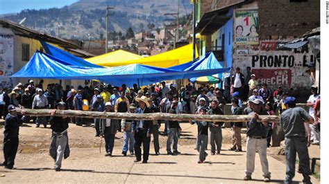 Report: State of emergency declared after protests over Peruvian mine - CNN