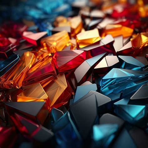 3d Rendered Colorful Glossy and Matte Ultra HD Geometric Background ...