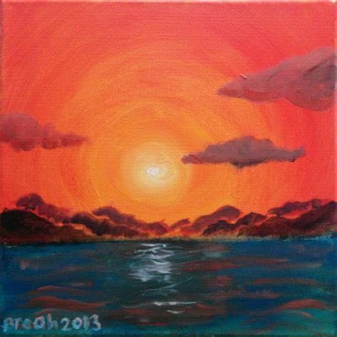 Sunset Island Painting – Art By Breah