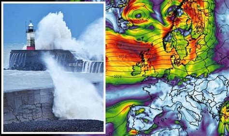 UK storm forecast: Britain to be battered by hurricane force winds as Atlantic blast hits ...