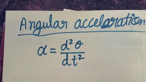 Angular Acceleration Units