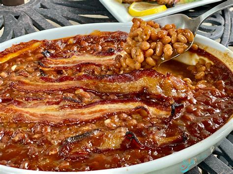 Baked Beans With Bacon - Swirls of Flavor