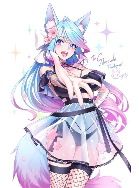 🌸Silvervale🌸 VSHOJO on Twitter in 2022 | Pet wolf, Animal ears, Anime