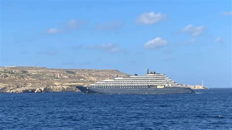 Wow! The luxurious Ritz Carlton Evrima cruise ship spotted passing ...