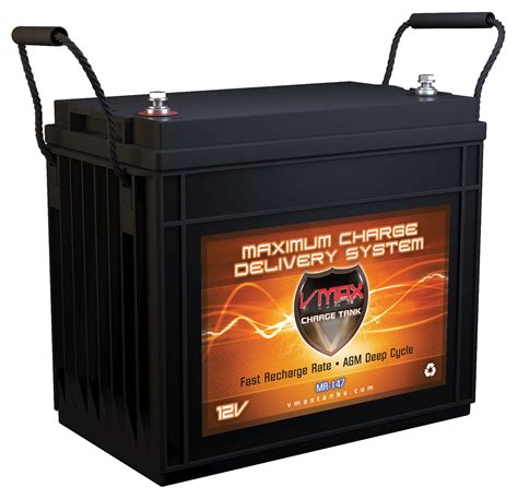 VMAX MR147-155 12V 155Ah AGM Deep Cycle Marine Battery for 12 Volt 55 ...