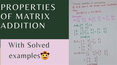 Properties Of Matrices