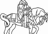 Colorare Cavaliere Disegno Caballero Ritter Ridder Malvorlage Chevalier  sketch template
