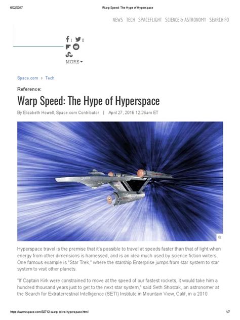 Warp Speed_ the Hype of Hyperspace | Light | Physics & Mathematics