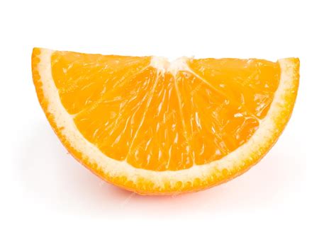 Premium Photo | One slice of orange isolated on white background