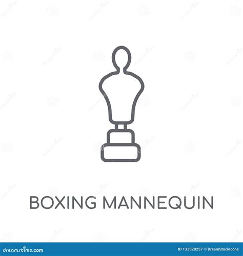 Boxing Mannequin Linear Icon. Modern Outline Boxing Mannequin Lo Stock ...