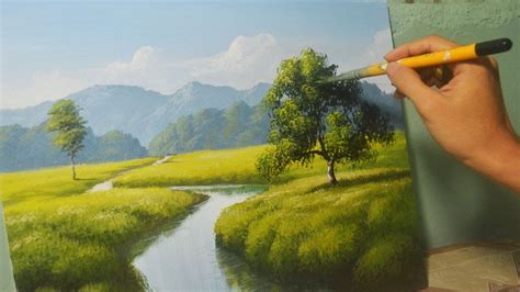 Acrylic Landscape Painting Lesson - The River by JM Lisondra | Landscape painting lesson ...