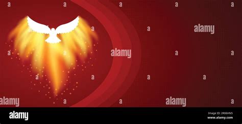 Pentecost Sunday Christian holiday Abstract Banner. Whit Sunday or ...