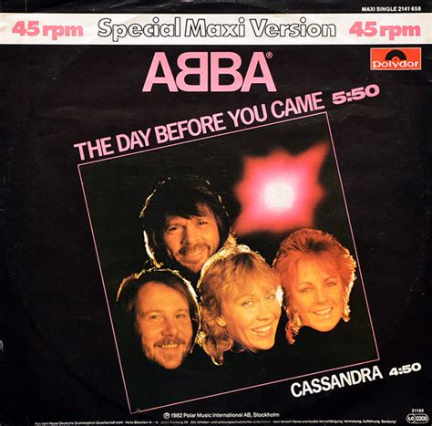 ABBA – The Day Before You Came (1982, Vinyl) - Discogs