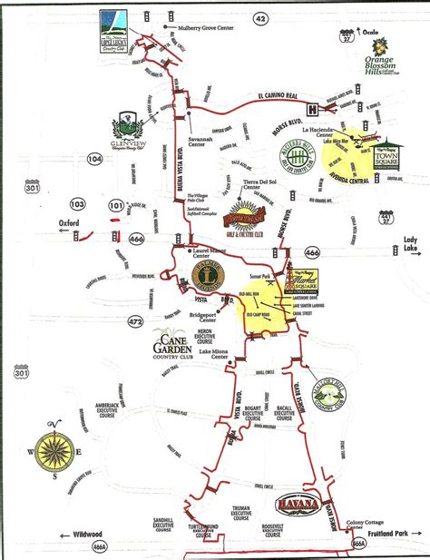 The Villages Golf Cart Paths - Maplets - The Villages Florida Map | Printable Maps