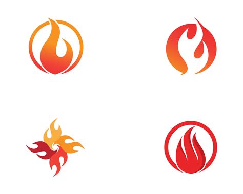 Fire logo and symbols template icons app 609877 Vector Art at Vecteezy