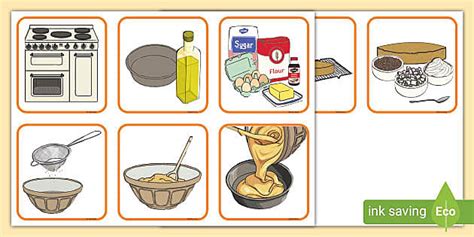 10 Step Sequencing Cards Making a Cake - Twinkl