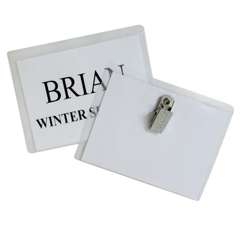 C-Line Magnetic Name Badge Holder Kit, Horizontal, 4 x 3 Inches, Clear, 20/Box (92943): Amazon ...