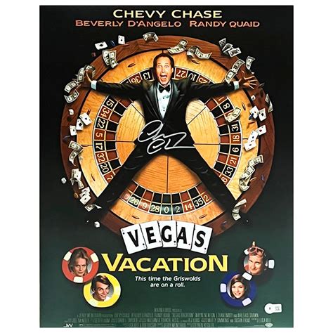 Chevy Chase Signed Vegas Vacation Movie Poster 16x20 Photo (Beckett) — RSA