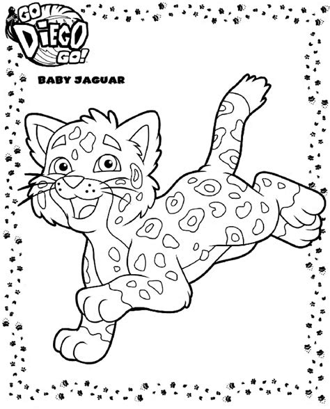 Kids-n-fun.com | Create personal coloring page of Diego, Go Diego Go coloring page