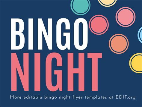 Create a Bingo Night flyer or poster online