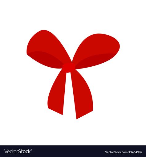 Red christmas bow Royalty Free Vector Image - VectorStock