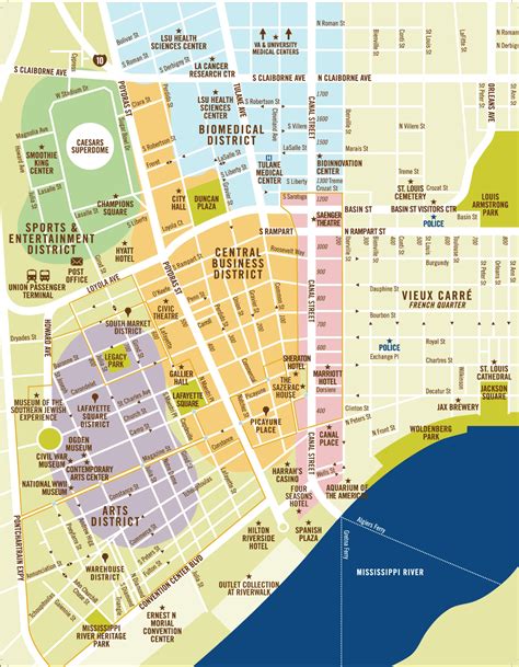 New Orleans Map By Neighborhood - Ronna Chrystel