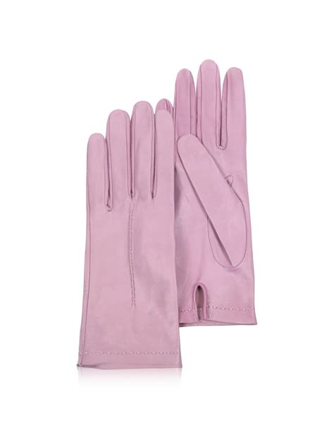 Lyst - Forzieri Women's Candy Pink Unlined Italian Leather Gloves in Pink