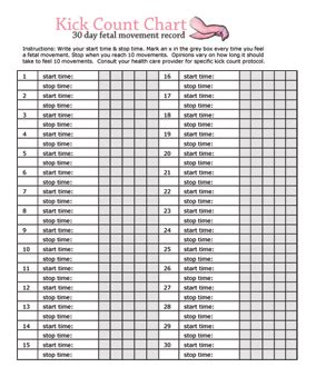 Keeping Track of Fetal Movements | www.justmommies.com