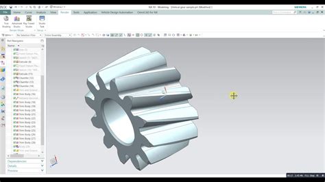 Siemens Nx tutorial Helical gear simple CAD design in NX simens 10 ...