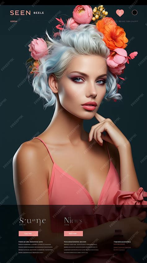 Premium AI Image | Website Layout of High End Beauty Salon for Women Vibrant and Colorful Color ...