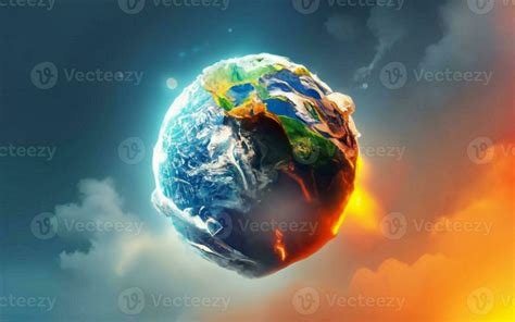 AI generated Climate Change Earth in Danger Earth Image 34870409 Stock Photo at Vecteezy